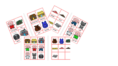 Lesmateriaal thema de 3 biggetjes van auteur Little Play Friends slide 3