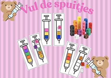 Lesmateriaal Thema dokter/ziek zijn : vul de spuitjes van auteur Juf Katy