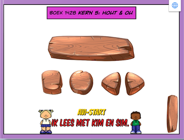 Lesmateriaal Lees met Kim en Sim: Kern 5: hout & ou van auteur Gratis leuke leesboekjes
