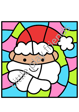 Lesmateriaal Kleuren naar voorbeeld thema kerstmis van auteur Little Play Friends slide 2