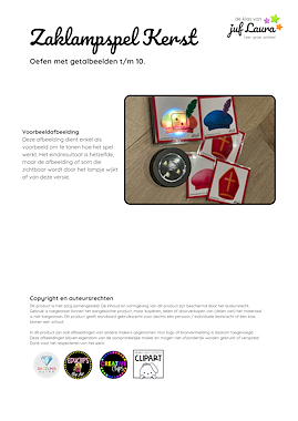 Lesmateriaal Zaklampspel Kerst - getalbeelden van auteur De klas van juf Laura slide 3
