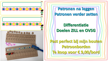 Lesmateriaal Patronen na leggen en verder zetten van auteur Little Play Friends
