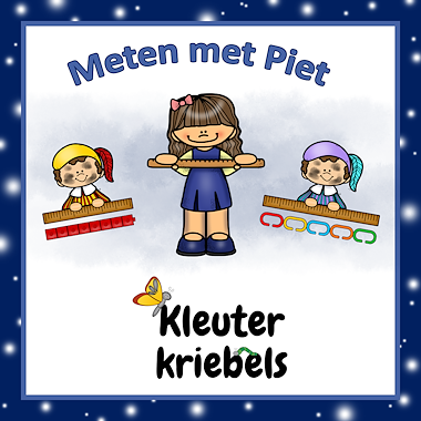 Lesmateriaal Meten met de pieten van auteur Kleuter Kriebels