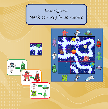 Lesmateriaal Smartgame Maak een weg in de ruimte van auteur Jabbedabbedoe