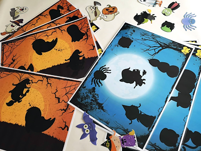 Lesmateriaal Halloween schaduwspel van auteur Juf Sarah