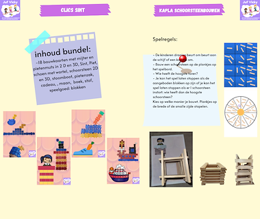 Lesmateriaal Clics Sint en schoorsteenbouwspel Kapla van auteur juf Vicky derde kleuterklas slide 1