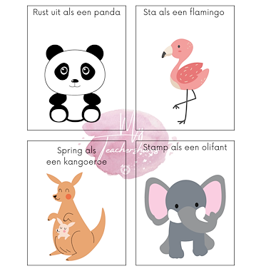 Lesmateriaal Beweegkaartjes dieren | Bewegend leren peuters kleuters  van auteur My Teacher Shares slide 3