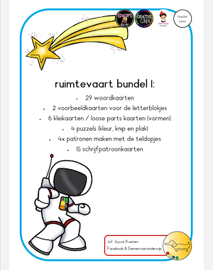 Lesmateriaal ruimtevaart bundel 1 van auteur JufJoyceKuenen slide 2