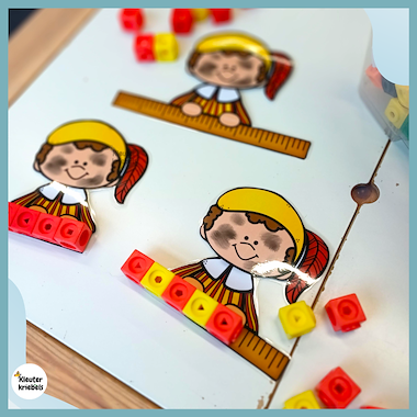 Lesmateriaal Meten met de pieten van auteur Kleuter Kriebels slide 2