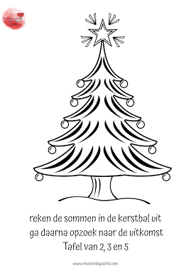 Lesmateriaal Kerst reken beweeg met de  tafels van 2, 3 en 5 van auteur Creations by Astrid slide 3