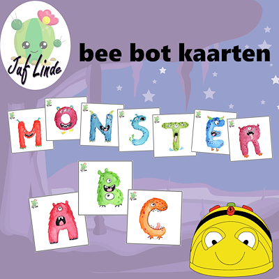 Lesmateriaal bee bot monster ABC van auteur juf Linde