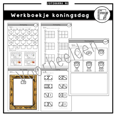 Lesmateriaal Koningsdag | Werkboekje groep 3 van auteur Juf Shanna slide 2