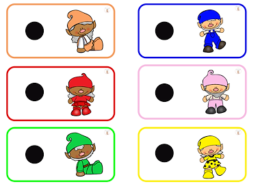 Lesmateriaal Kabouters en paddenstoelen : sorteren naar kleur van auteur Little Play Friends slide 3