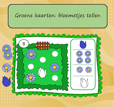 Lesmateriaal Plant evenveel bloemetjes in de tuin van auteur Jabbedabbedoe slide 2