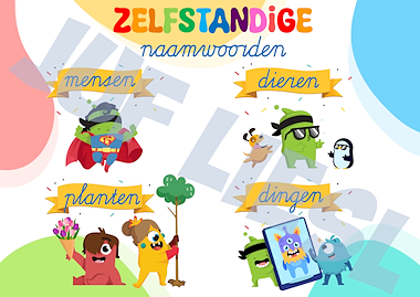 Lesmateriaal Wandplaten taal Classdojo van auteur De monsterklas van Juf Liesl