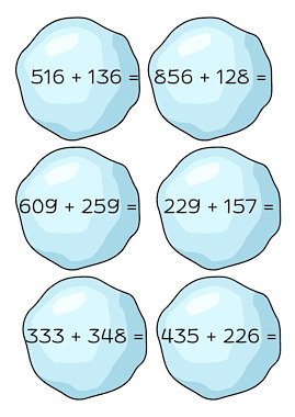 Lesmateriaal Reken sneeuwballen van auteur Juf Shany slide 1