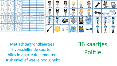 Lesmateriaal Memory - de politie van auteur Little Play Friends slide 3
