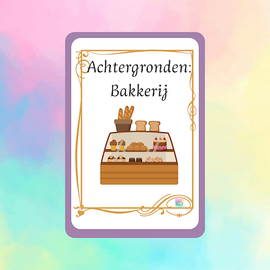 Lesmateriaal Roxillien achtergronden bakkerij  van auteur kleuterwereldjes van roxillien