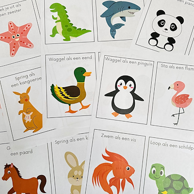 Lesmateriaal Beweegkaartjes dieren | Bewegend leren peuters kleuters  van auteur My Teacher Shares slide 4