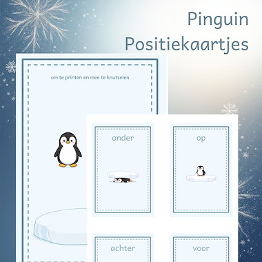 Lesmateriaal Pinguin Plaatskaartjes van auteur Corine Veenendaal slide 1