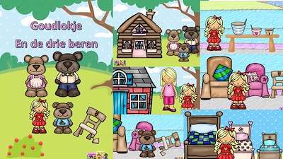 Lesmateriaal Goudlokje en de 3 beren, sprookje van auteur Little Play Friends