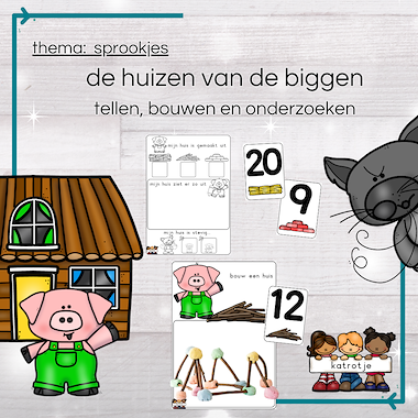 Lesmateriaal De huizen van de biggen van auteur katrotje slide 1
