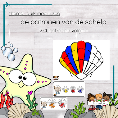 Lesmateriaal de patronen van de schelp van auteur katrotje