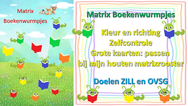Lesmateriaal De boekenwurmpjes - matrix  van auteur Little Play Friends