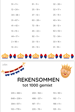Lesmateriaal Sommen koningsdag van auteur Jufjas slide 4