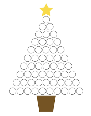 Lesmateriaal Kerstboom kralenstaafjes Montessori van auteur Juf Deveny