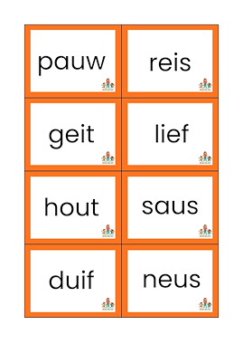 Lesmateriaal Vliegenmepperspel tweetekenklanken van auteur de beweegjuf slide 2