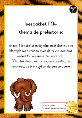 Lesmateriaal Leespakket M4: de prehistorie van auteur JufJoyceKuenen slide 2