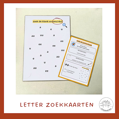 Lesmateriaal Letter zoekkaarten van auteur De Spelende Klas