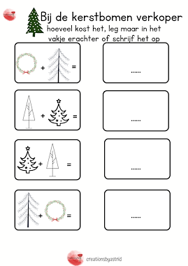 Lesmateriaal Kerstbomen verkoper van auteur Creations by Astrid slide 2