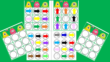 Lesmateriaal richtingen en kleurenspel van auteur Little Play Friends slide 2