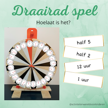 Lesmateriaal Klokkijken - Ikea draairad spel  van auteur Nanny Melissa