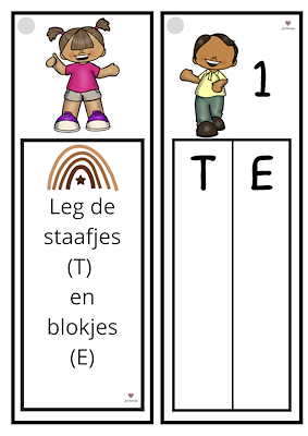 Lesmateriaal Getallenkennis tot 20, staafjes en blokjes van auteur Juf Katrijn slide 2