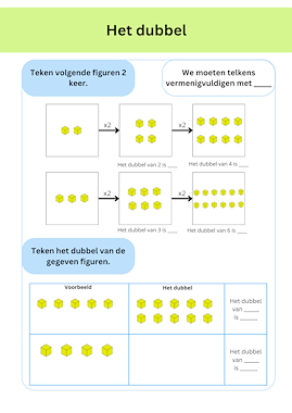 Lesmateriaal De helft en het dubbel van auteur Juf Chloe de mantaklas slide 3