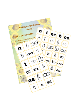 Lesmateriaal VLL - kern 2 - letterlotto/bingo van auteur Peggy Van Rompaey
