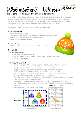 Lesmateriaal Winter - Wat mist er? - Verliefde harten van auteur De klas van juf Laura slide 4