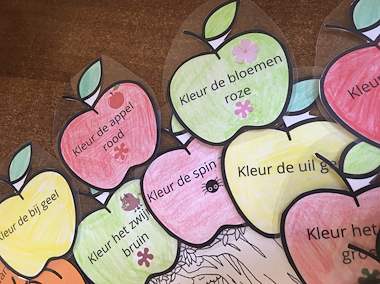 Lesmateriaal Bewegend leren: herfst kleurplaat opdrachtjes van auteur Juf Wiezel slide 4