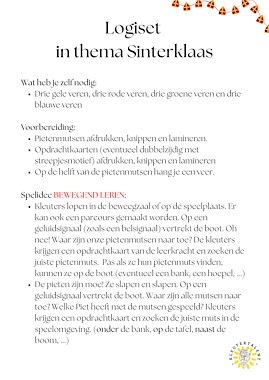 Lesmateriaal Spel: logiset in thema Sinterklaas (pietenmutsen) van auteur Kleutertalent slide 2