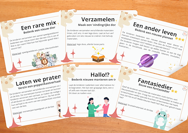 Lesmateriaal GRATIS Kennismakingsbundel Uitdagingskaarten Themaloos  van auteur Tine Bols