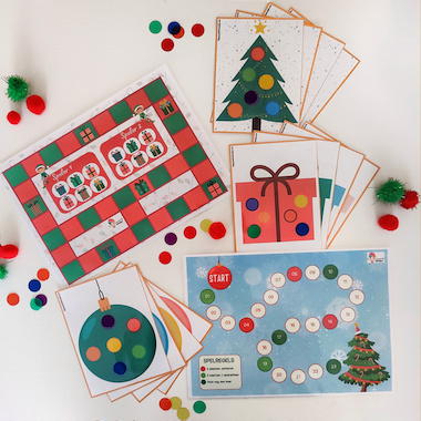 Lesmateriaal Lotto en spelborden - thema Kerstmis van auteur Logopedie Ideetjes
