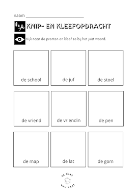 Lesmateriaal Knip- en kleefopdracht  van auteur deklasvankaat slide 1