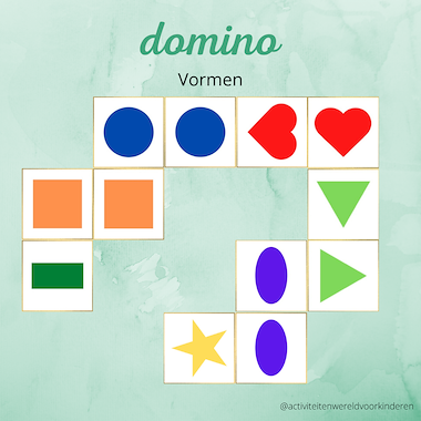 Lesmateriaal Vormen - domino  van auteur Nanny Melissa