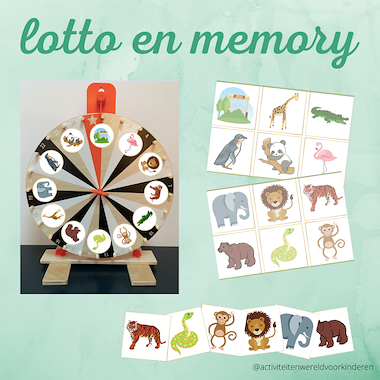 Lesmateriaal dierentuin - lotto/memory van auteur Nanny Melissa