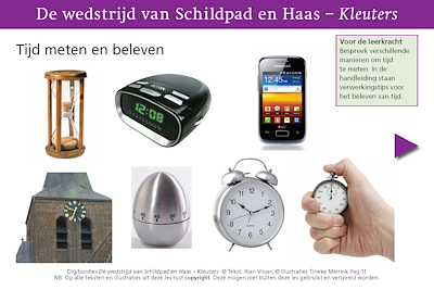 Lesmateriaal De wedstrijd van Schildpad en Haas, digibordles van auteur Rian Visser slide 3