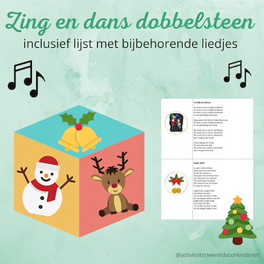 Lesmateriaal Kerst - zing en dans dobbelsteen van auteur Nanny Melissa slide 1