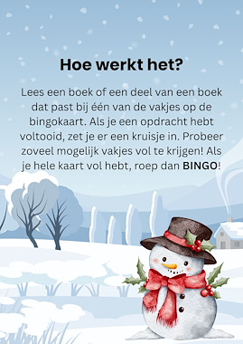 Lesmateriaal Leesbingo: winter van auteur Speelwijs